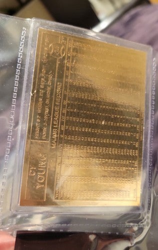 1996 Cy Young  Danbury Mint Sealed 22 kt Gold card #34 Cleveland Indians