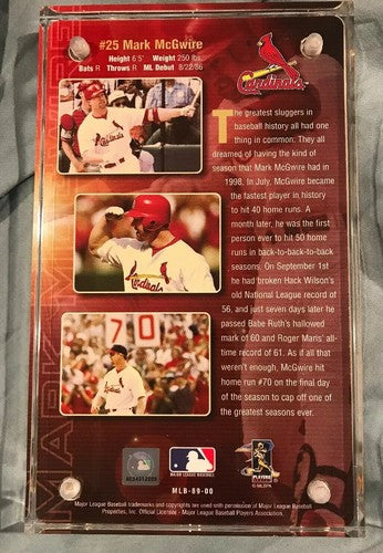 23k Gold Mark McGwire Official 70th Home Run Commemorative Card 2003  #823/7000