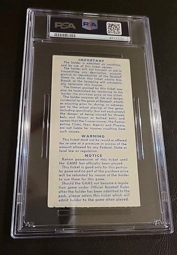 1979 All-Star Game Ticket Dave Parker MVP Kingdome Seattle PSA DNA  4 VG/EX