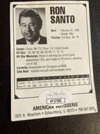 Ron Santo Signed Ron Santo's American Rotisserie Card Chicago Cubs COA JSA