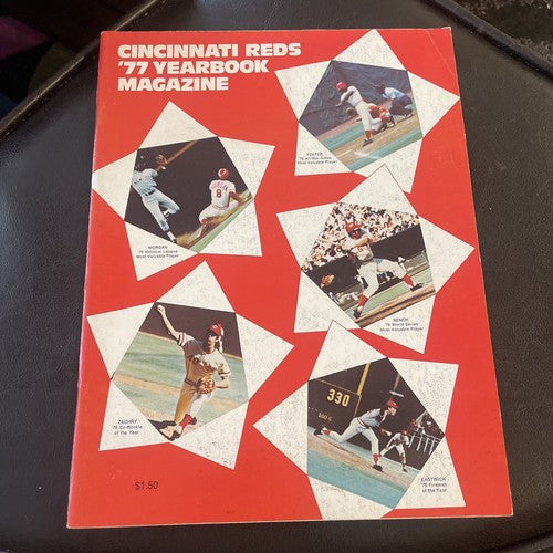 1977 CINCINNATI REDS Official Yearbook PETE ROSE Johnny BENCH Tony PEREZ Morgan