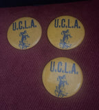 UCLA  1950s Football size 1.75” button No Pin Lot of 3
