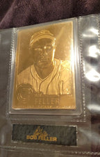 1996 Bob Feller  Danbury Mint Sealed 22 kt Gold card #40