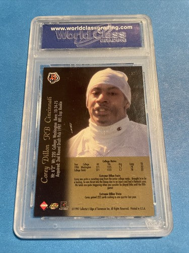 Corey Dillon Rookie 1997 Collector's Edge Extreme Insert WCG 10 Gem Mint Graded