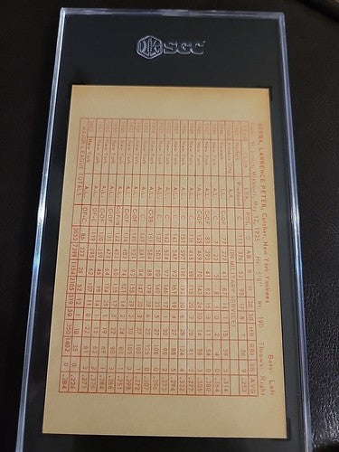 1963 Exhibits Yogi Berra SGC 7 Nr/Mt STATISTICS BACK RED Vintage N.Y Yankees