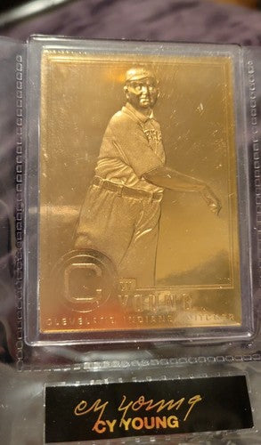 1996 Cy Young  Danbury Mint Sealed 22 kt Gold card #34 Cleveland Indians