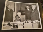 1943 Kenesaw Mountain Landis w McManus Frick regarding World Series Press Photo