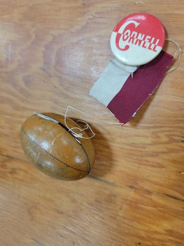 Vintage 1930's Cornell Football Pin W/ Tin Litho Football Made In Germany