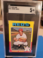1975 Topps Mini #260 Johnny Bench SGC 5 Ex