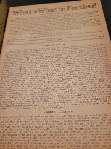 1940 NFL and College Football What's What in Football Yearbook 10/21