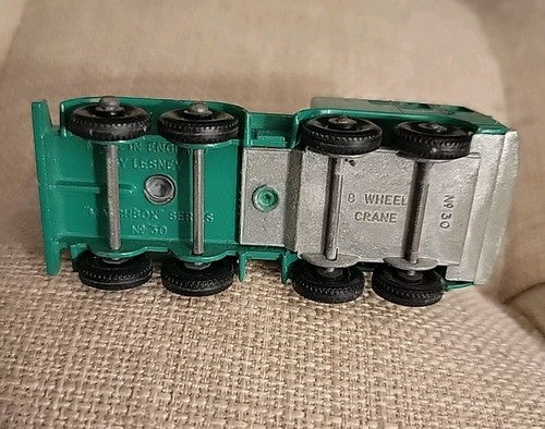 Matchbox, #30, 8-Wheel Green Crane, w/original box
