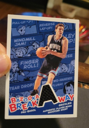 Pau Gasol Grizzlies Bulls Lakers 2005 Topps Bazooka Jersey Certified BA-PG