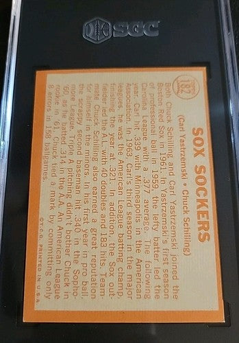 1964 Topps - Carl Yastrzemski, Chuck Schilling #182 Sox Sockers SGC 5.5 Graded