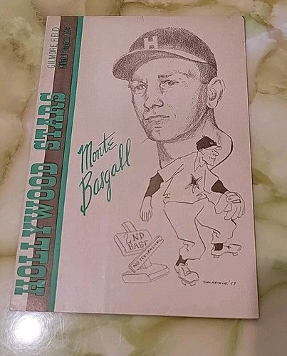 1954 hollywood Stars vs Portland Beavers PCL program Mint Unscored