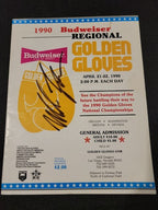 Mike Tyson Signed Golden Gloves Boxing Program Las Vegas 1990 COA JSA  #AI57222