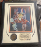 John Elway Chromium Lithograph and Coin memorabilia 1987 MINT Sealed