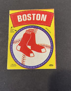 1968-72 Fleer Cloth Stickers Patches Early Variation Boston Red Sox Logo