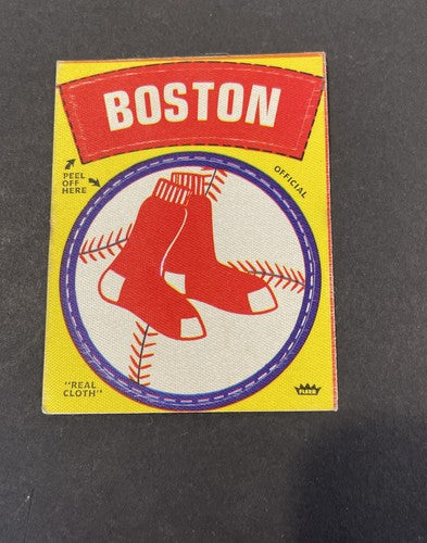 1968-72 Fleer Cloth Stickers Patches Early Variation Boston Red Sox Logo