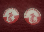 Washington Redskins 1950s NFL Football size 1.75” button No Pin Lot of 2