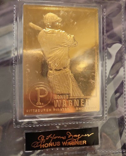 1996 Honus Wagner Danbury Mint Sealed 22 kt Gold card #16 Pittsburgh PIRATES