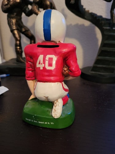 Vintage 1974 Sears & Roebuck Football Player Bank #40 NFL  7-1/2" tall