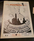 1933 EAST WEST COLLEGE FOOTBALL AS GAME PROGRAM CHICAGO WORLD FAIR W/ticket Stub