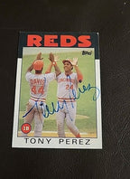 Tony Perez Autograph 1986 Topps #85 Cincinnati Reds Signed certified  COA JSA