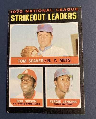 1971 Topps #72 SEAVER/GIBSON/JENKINS (VG-EX)