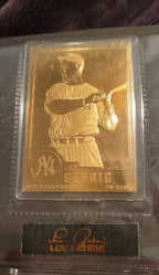 1996 Lou Gehrig  Danbury Mint Sealed 22 kt Gold card #43 New York Yankees