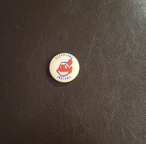 Vintage Cleveland Indians Chief Wahoo 1950s  Baseball Pinback 1- 1/4”