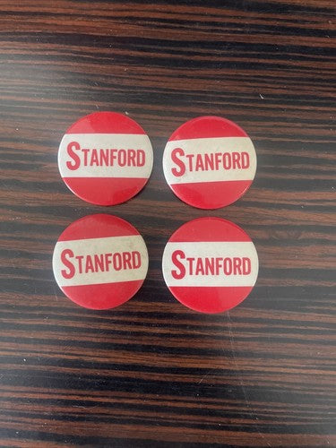 Stanford University Football Lot of 4 Vintage  1940s-1950s  Buttons 1 .75 inches