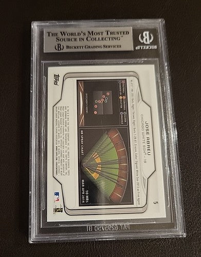 2014 Bowman Chrome Jose Abreu Rookie RC #5 White Sox Beckett Graded  9 Mint