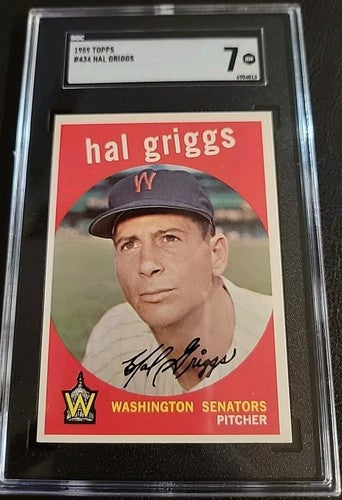 1959 Topps Hal Griggs #434 SGC  7 Nr/Mt.  Looks Nicer!
