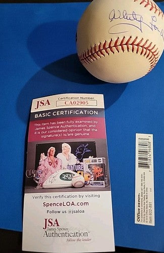 WHITEY FORD Signed Official MLB Baseball-HALL OF FAME-NEW YORK YANKEES-JSA COA