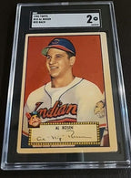 1952 Topps Al Rosen #10 (Red Back) SGC 2