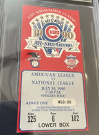 1990 MLB All Star Game Ticket Stub Randy Johnson Ken Griffey ASG First  BGS 4