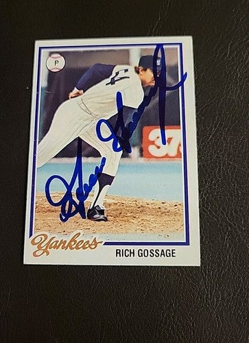 1978 Topps #70 Goose Gossage Autograph Signed Card New York Yankees COA JSA