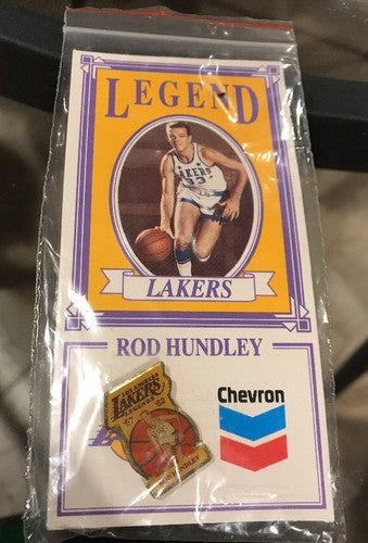 LOS ANGELES LAKERS ROD HUNDLEY LAKERS LEGENDS CHEVRON COLLECTORS PIN