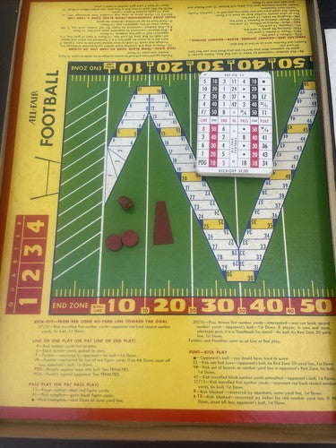 Vintage 1950s All-Fair Football Game In Original box .