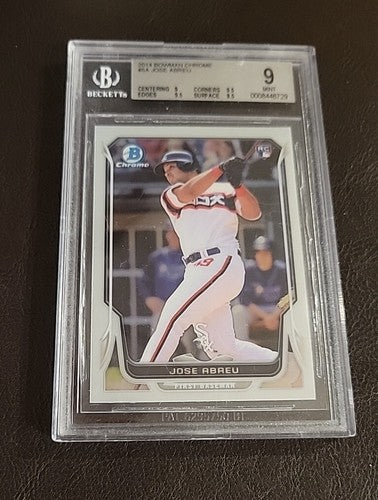 2014 Bowman Chrome Jose Abreu Rookie RC #5 White Sox Beckett Graded  9 Mint