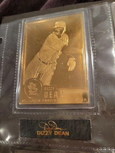 1996 Dizzy Dean Danbury Mint Sealed 22 kt Gold card #33