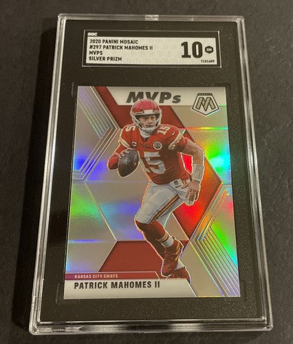 PATRICK MAHOMES 2020 MOSAIC Silver PRIZM #297 MVP Chiefs SGC 10 GEM MINT
