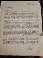 1947 Brooklyn Dodgers Football Tom Scott Signed Letter Plus 2nd Letter Signed