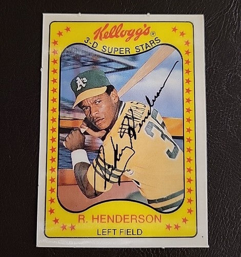 1981 KELLOGG'S #33 RICKEY HENDERSON 2nd Year Card  NM-MT  Oakland A's