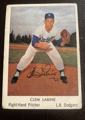 1960 Dodgers Bell Brand #6 Clem Labine SP VG