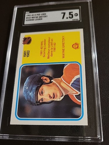 1982-83 O-Pee-Chee Wayne Gretzky #243 Scoring Leader Edmonton Oilers SGC 7.5