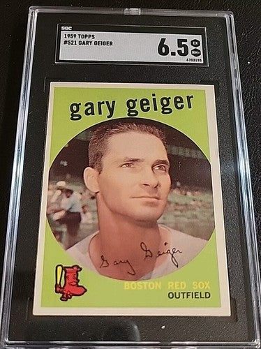 1959 Topps #521 Gary Geiger Boston Red Sox SGC  6.5  EX-MT+