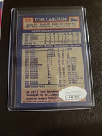 1984 Topps Tom Lasorda #681 Autographed Signed Dodgers Card with JSA COA