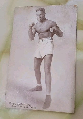1927 Exhibit Supply Company Boxing Exhibit Babe Herman  Card Vg Condition