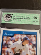 Clayton Kershaw 2007 Bowman Draft Picks PGI 10 Gem Mint  #BDPP77  Dodgers